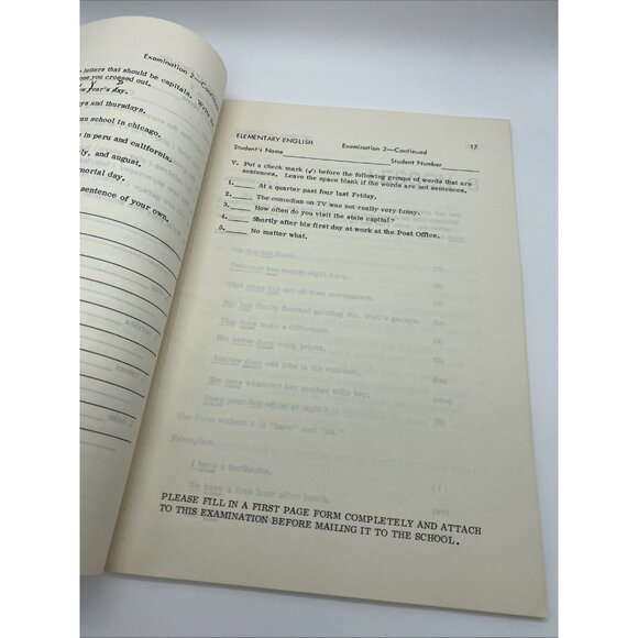 Elementary English by Charles A Ward American School Workbook 1976 Grammer - Picture 7 of 16